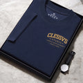 T-shirt bleu marine 100% coton Clessvs studio