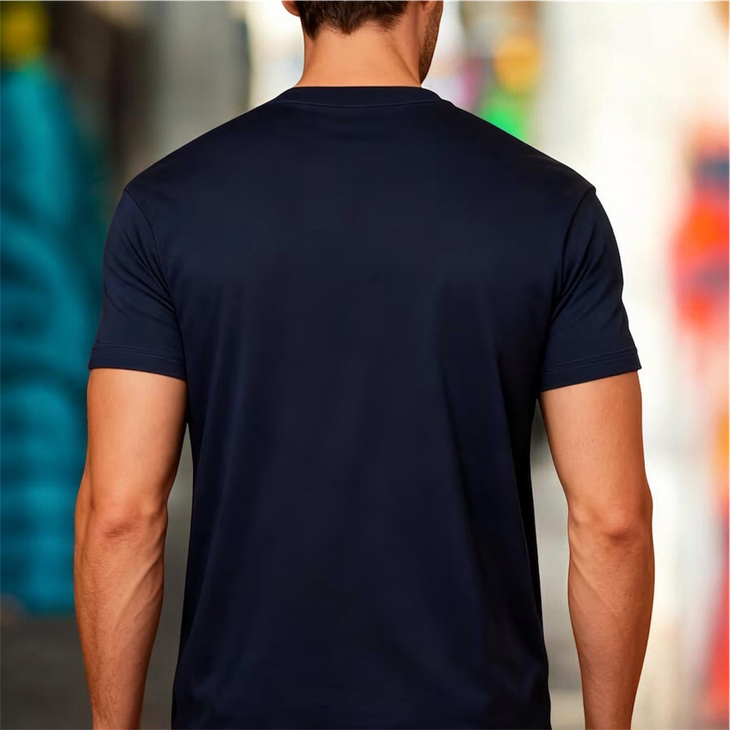 T-shirt bleu marine 100% coton Clessvs studio